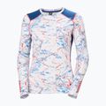 Felpa termica donna Helly Hansen Lifa Active white slope map aop 5