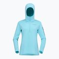 Felpa da trekking da donna NORRONA Falketind Warm1 Hood aqua haze/trooper 5