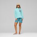 Felpa da trekking da donna NORRONA Femund Warm1 Zip Neck aqua haze/trooper 2