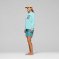Felpa da trekking da donna NORRONA Femund Warm1 Zip Neck aqua haze/trooper 4