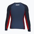 Swix Racex Bodyw Uomo manica lunga termica blu scuro/rosso rabarbaro 2