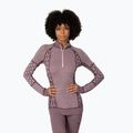 Felpa termica donna KARI TRAA Smekker Half Zip cocoa powder