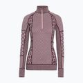 Felpa termica donna KARI TRAA Smekker Half Zip cocoa powder 4