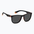Occhiali da sole Polaroid PLD 8049/S nero arancio/grigio polarizzati per bambini