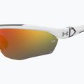 Occhiali da sole da uomo Under Armour Yard Pro bianco opaco/arancio multistrato oleofobico 7