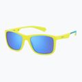 Occhiali da sole Polaroid PLD 8053/S giallo opaco azzurro/blu specchiato polarizzati per bambini 2
