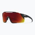 Occhiali da sole Smith Attack MAG MTB nero opaco/rosso cromapop a specchio
