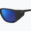 Occhiali da sole Under Armour Glacial nero opaco/grigio blu a specchio argento polarizzati da uomo o 7