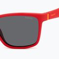 Occhiali da sole Polaroid PLD 8057/S rosso opaco/grigio polarizzato per bambini 5