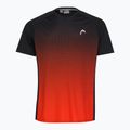 Maglietta da tennis HEAD Topspin nero/print vision da uomo
