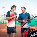 Camicia da tennis HEAD Topspin da uomo blu scuro/print vision 5