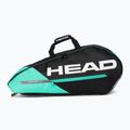Borsa da tennis HEAD Tour Team 6R 53,5 l nero/menta