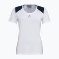 Maglietta da tennis donna HEAD Club 22 Tech bianco/blu scuro