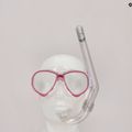 Set da snorkeling per bambini Cressi Perla + Minigringo trasparente/rosa 5