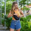 Ticket To The Moon - Borsa a tracolla con fionda in stile upcycled, nero 12