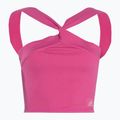 Donne adidas Ribbed Active Seamless Halter Bralette 3D top fucsia semilucido