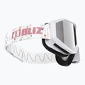 Occhiali da sci per bambini Bliz Liner Jr bianco rosa logo/rosa e argento specchio 4