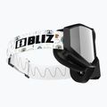 Occhiali da sci per bambini Bliz Liner Jr nero bianco logo/marrone&argento specchio 4
