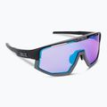 Occhiali da sole Bliz Vision Nano Optics Nordic Light nero opaco/bevenia chiara/blu viola