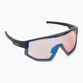 Occhiali da sole Bliz Fusion Nano Optics Nordic Light nero opaco/corallo/blu arancione multi