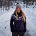 Fjällräven maglione da donna Övik Knit Cardigan navy scuro 10