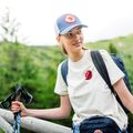 Maglietta trekking donna Fjällräven Fox Boxy Logo bianco gesso 3