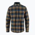 Camicia Fjällräven Singi Heavy Flannel da uomo, blu scuro/marrone grano.