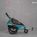 Rimorchio per bicicletta Qeridoo Kidgoo1 blu petrolio 12