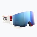 Maschera da sci POC Nexal Mid red/white/partly sunny blue