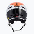 Casco da sci con sistema audio POC Obex Connect idrogeno bianco/arancio fluorescente avip 3