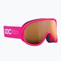 Maschera da sci per bambini POC POCito Retina Jr S2 fluorescent pink/partly sunny light orange