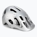 Casco da bici POC Tectal argentite argento opaco