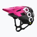Casco da bici POC Kortal Race MIPS rosa fluo/nero uranio opaco 8