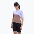 Maglia ciclismo donna POC Essential Road Print marrone diaspro/viola quarzo