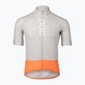 Maglia da ciclismo POC Essential Road Logo uomo grigio granito/arancio rosa 6