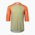 Maglia da ciclismo POC MTB Pure 3/4 verde prehnite/arancio rosa da uomo