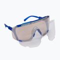 Occhiali da sole POC Devour blu opale traslucido/clarity trail argento