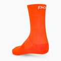 Calzini da ciclismo POC Fluo Mid arancione fluorescente 2