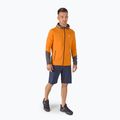 Felpa da trekking Peak Performance Rider Zip Hood da uomo, arancione flare/grigio movimento 2