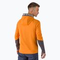 Felpa da trekking Peak Performance Rider Zip Hood da uomo, arancione flare/grigio movimento 3