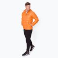Piumino Peak Performance Helium da uomo con cappuccio in pile arancione 2