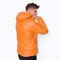 Piumino Peak Performance Helium da uomo con cappuccio in pile arancione 3