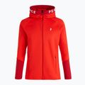 Uomo Peak Performance Rider Zip Hood felpa da trekking rosso racing