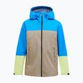 Giacca Peak Performance Trail Hipe Shell da uomo blu brillante/beige/soleggiato 5