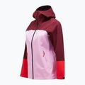 Giacca Peak Performance Trail Hipe Shell donna oscura/morning dew/red rain jacket 3