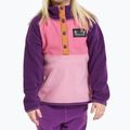 Didriksons Monte Half Button felpa in pile per bambini rosa chiaro heather 6