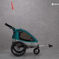 Rimorchio per biciclette Qeridoo Sportrex 1 blu petrolio 12