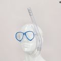 Set da snorkeling per bambini Cressi Perla + Minigringo trasparente/blu 10