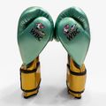 Cleto Reyes Velcro Sparring verde metallizzato/oro guanti da boxe wbc 2