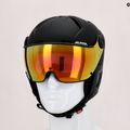 Casco da sci Alpina Attelas Visor QVM nero opaco 5
